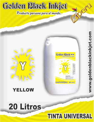 Galonera de 20 Litros de Tinta YELLOW para Recarga de Cartuchos HP, Canon, Lexmark
